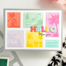 Load image into Gallery viewer, Waffle Flower - Postage Collage Tropical Sunset Stamp Set