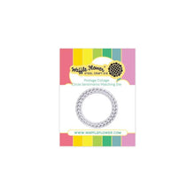 Load image into Gallery viewer, Waffle Flower - Postage Collage Circle Sentiments - Stamp Set and Die Set Bundle