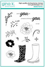 Load image into Gallery viewer, Gina K Designs - Wishing You Well - Stamp Set and Die Set Bundle