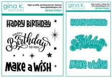 Load image into Gallery viewer, Gina K Designs - Birthday Sparkle - Stamp Set and Die Set Bundle