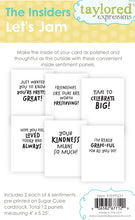 Load image into Gallery viewer, Taylored Expressions - Spread the Love - Stamp Set and Die Set / Toast to My Jam Die Set / The Insiders - Let’s Jam Bundle