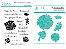 Load image into Gallery viewer, Gina K Designs - Vibrant Sentiments - Stamp Set and Die Set Bundle