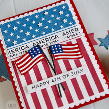 Load image into Gallery viewer, Taylored Expressions - Americana Split 6x6 Background Stamp
