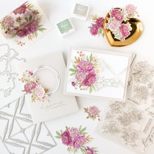 Load image into Gallery viewer, Pinkfresh Studio - Peony Perfection - Stamp Set, Die Set, Stencil Set and Washi Tape Bundle
