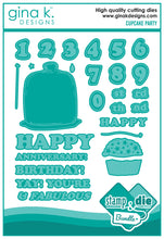Load image into Gallery viewer, Gina K Designs - Cupcake Party - Stamp Set and Die Set Bundle