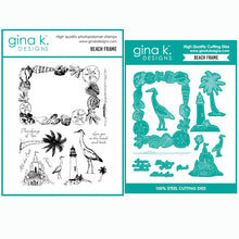 Load image into Gallery viewer, Gina K Designs - Beach Frame - Stamp Set and Die Set Bundle