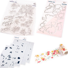 Load image into Gallery viewer, Pinkfresh Studio - Flowers For The Soul - Stamp Set, Die Set, Stencil Set and Washi Tape Bundle