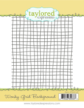 Load image into Gallery viewer, Taylored Expressions - Wonky Grid Background Stamp