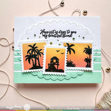 Load image into Gallery viewer, Waffle Flower - Postage Collage Tropical Sunset Stamp Set