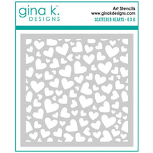 Load image into Gallery viewer, Gina K Designs - Stencil - Scattered Hearts