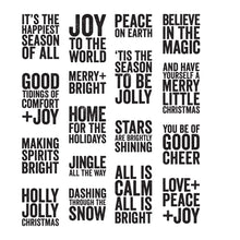Load image into Gallery viewer, Stampers Anonymous - Tim Holtz - Bold Tidings Mini - Cling Mounted Rubber Stamps