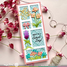 Load image into Gallery viewer, Waffle Flower - Postage Collage Slimline Blocks Die