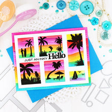 Load image into Gallery viewer, Waffle Flower - Postage Collage Tropical Sunset Stamp Set