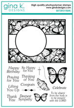 Load image into Gallery viewer, Gina K Designs - Butterfly Frame - Stamp Set and Die Set Bundle