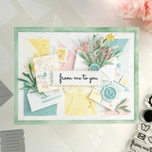 Load image into Gallery viewer, Waffle Flower - Postage Collage Miniature Die and Stencil