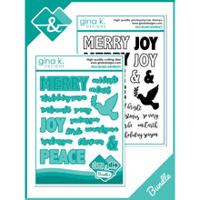 Load image into Gallery viewer, Gina K Designs - Bold Holiday Sentiments - Stamp Set and Die Set Bundle