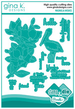 Load image into Gallery viewer, Gina K Designs - Magnolia Wishes - Stamp Set and Die Set Bundle