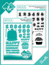 Load image into Gallery viewer, Gina K Designs - Cupcake Party - Stamp Set and Die Set Bundle