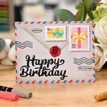 Load image into Gallery viewer, Waffle Flower - Postage Collage Gifts Stencil