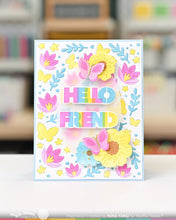 Load image into Gallery viewer, Waffle Flower - Overlapping Hello Friend Die n Stencil