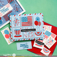 Load image into Gallery viewer, Waffle Flower - Postage Collage 4th of July Stamp Set