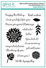 Load image into Gallery viewer, Gina K Designs - Vibrant Sentiments - Stamp Set and Die Set Bundle