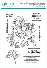 Load image into Gallery viewer, Gina K Designs - Trust The Magic - Stamp Set and Die Set Bundle