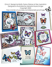 Load image into Gallery viewer, Gina K Designs - Butterfly Frame - Stamp Set and Die Set Bundle