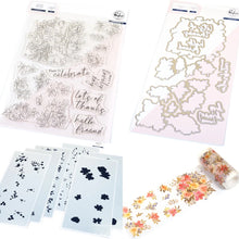 Load image into Gallery viewer, Pinkfresh Studio - Cozy Blooms - Stamps, Dies, Stencils and Press Plates Bundle