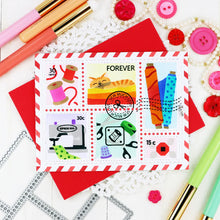 Load image into Gallery viewer, Waffle Flower - Postage Collage Sew Fun Stencil