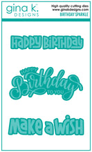 Load image into Gallery viewer, Gina K Designs - Birthday Sparkle - Stamp Set and Die Set Bundle