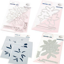 Load image into Gallery viewer, Pinkfresh Studio - Plumeria - Stamps, Dies, Stencils and Press Plates Bundle