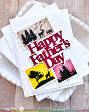 Load image into Gallery viewer, Waffle Flower - Postage Collage Forest Sunset Stamp Set