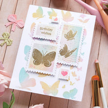 Load image into Gallery viewer, Waffle Flower - Postage Collage Wild Butterflies Stamp Set