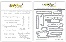 Load image into Gallery viewer, Honey Bee Stamps - Welcome Home - Stamp Set and Die Set Bundle
