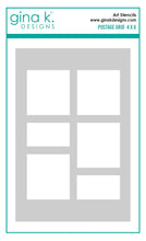 Load image into Gallery viewer, Gina K Designs - Stencil - Postage Grid 4” x 6”