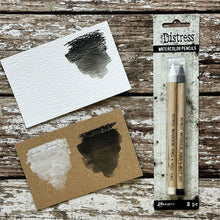 Load image into Gallery viewer, Tim Holtz - Distress Watercolor Pencil 2/pack - Picket Fence & Black Soot