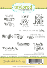 Load image into Gallery viewer, Taylored Expressions - Jingle All The Way - Stamp Set and Die Set Bundle