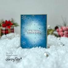 Load image into Gallery viewer, Honey Bee Stamps - Snowflakes Background - Set of 2 Layering Stencils