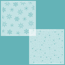 Load image into Gallery viewer, Honey Bee Stamps - Snowflakes Background - Set of 2 Layering Stencils
