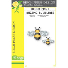 Load image into Gallery viewer, Birch Press Design - Block Print Buzzing Bumblebee - Style 57598