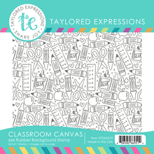 Load image into Gallery viewer, Taylored Expressions - 6x6 Rubber Background Stamp: Classroom Canvas