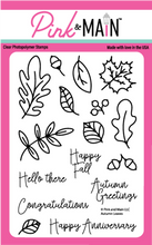 Load image into Gallery viewer, Pink and Main - Autumn Leaves - Stamp Set, Die Set and Stencil Bundle