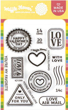 Load image into Gallery viewer, Waffle Flower - Postage Collage Love Stamp Set