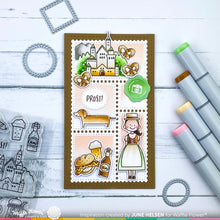 Load image into Gallery viewer, Waffle Flower - Postage Collage Mini Slimline Blocks Stencil