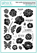 Load image into Gallery viewer, Gina K Designs - Bold Flowers - Stamp Set and Die Set Bundle