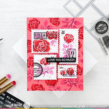Load image into Gallery viewer, Waffle Flower - Postage Collage Love Stamp Set