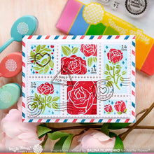 Load image into Gallery viewer, Waffle Flower - Postage Collage Love Stamp Set