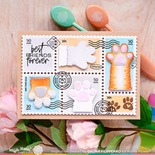 Load image into Gallery viewer, Waffle Flower - Postage Collage A7 Blocks Stencil