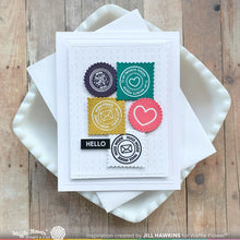 Load image into Gallery viewer, Waffle Flower - Postage Collage A7 Die
